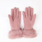 Women Warm Winter Wool Gloves With Soft Lining And Rabbit Fur Detailing-pt9837 pink-JadeMoghul Inc.