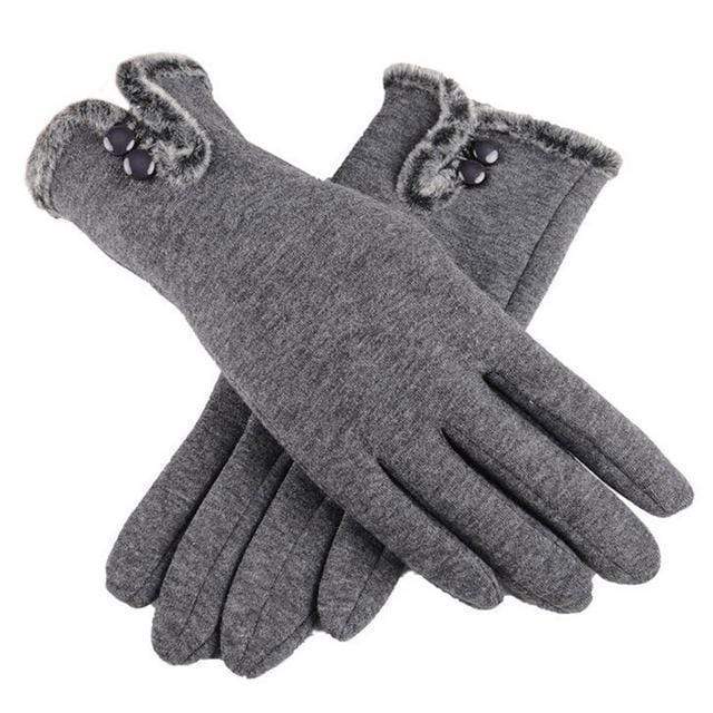 Women Warm Wool Gloves With Soft Fur Inner Lining
