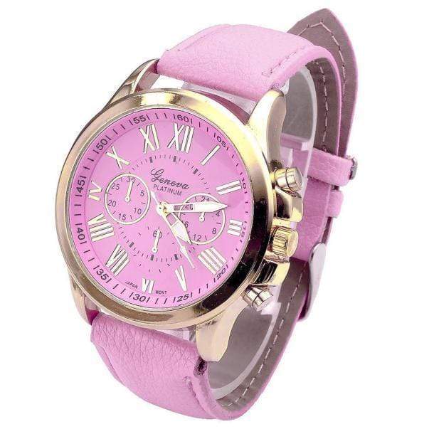 Women Watch - Leather Big Dial Analog Quartz Wrist Watch