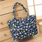 Women Water Proof Canvas Printed Beach Tote-Floral Blue-China-(30cm<Max Length<50cm)-JadeMoghul Inc.