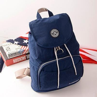 Women Water Proof Travel backpack In Solid Colors-Deep blue-JadeMoghul Inc.