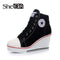 Wedge Sandals Casual Shoes Height Increasing Platform Canvas Shoes