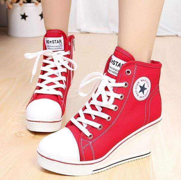 Wedge Sandals Casual Shoes Height Increasing Platform Canvas Shoes