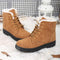 Women Winter fur Lined Suede Ankle Boots-Yellow-5-JadeMoghul Inc.