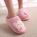 Women Winter Home Slippers Cartoon Cat Shoes Non-slip Soft Winter Warm House Slippers Indoor Bedroom Lovers Couples Floor Shoes-red-11-JadeMoghul Inc.