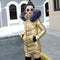 Women Winter Metallic Puffer Jacket-Gold-S-JadeMoghul Inc.
