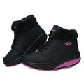 Women Winter Platform Sneakers With Soft Fur Lining-black 1-5-JadeMoghul Inc.