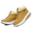 Women Winter Platform Sneakers With Soft Fur Lining-yellow 1-5-JadeMoghul Inc.