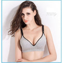 Women's Maternity Nursing Bra In Comfortable Cotton Material-gray black-B-34-JadeMoghul Inc.