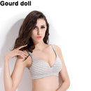 Women's Maternity Nursing Bra In Comfortable Cotton Material-gray stripes-B-34-JadeMoghul Inc.