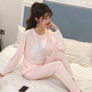 Womens Pajamas Sets Long sleeve suit pajamas Women Summer cartoon pajamas Sets home Wear shorts Men tracksuit Pyjamas Suits-baitaoxin happy pink-S-JadeMoghul Inc.