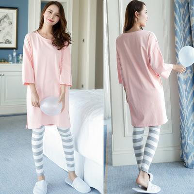 Womens Pajamas Sets Long sleeve suit pajamas Women Summer cartoon pajamas Sets home Wear shorts Men tracksuit Pyjamas Suits-huibaitiaoku pink-S-JadeMoghul Inc.