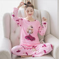Womens Pajamas Sets Long sleeve suit pajamas Women Summer cartoon pajamas Sets home Wear shorts Men tracksuit Pyjamas Suits-jiuhongnvhai pink-S-JadeMoghul Inc.