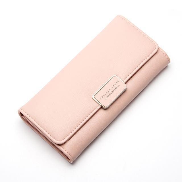 Women's purse Pure Passport cover large fresh capacity Business card holder natural wallets for female useful long-lived purse-Light pink-JadeMoghul Inc.