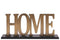 Wood Alphabet Decor "Home" On Black Rectangular Base, Gold-Home Accent-Black and Gold-Wood-Painted Finish-JadeMoghul Inc.