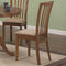 Wood & Fabric Ritzy Dining Side Chair, Brown & Beige, Set of 2-Dining Chairs-Light Brown & Beige-Wood & Fabric-JadeMoghul Inc.