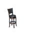 Wood & Leather Bar Height Chair With Swivel Mechanism, Espresso Brown-Chairs-Brown-Wood & Leather-JadeMoghul Inc.