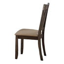 Wood Side Chair With Slightly Flared Back Legs, Brown, Set of 2-Dining Chairs-Brown-Wood-JadeMoghul Inc.