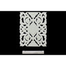 Wood Wide Rectangular Filigree Ornament on Rectangular Stand, White-Home Accent-White-Wood-JadeMoghul Inc.