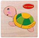 Wooden 3D Puzzle Jigsaw Wooden Toys For Children Cartoon Animal Puzzles Intelligence Kids Children Educational Toy-Chocolate-JadeMoghul Inc.