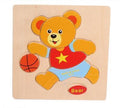 Wooden 3D Puzzle Jigsaw Wooden Toys For Children Cartoon Animal Puzzles Intelligence Kids Children Educational Toy-Light Yellow-JadeMoghul Inc.