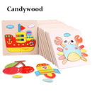 Wooden 3D Puzzle Jigsaw Wooden Toys For Children Cartoon Animal Puzzles Intelligence Kids Children Educational Toy-White-JadeMoghul Inc.