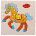 Wooden 3D Puzzle Jigsaw Wooden Toys For Children Cartoon Animal Puzzles Intelligence Kids Children Educational Toy-Yellow-JadeMoghul Inc.