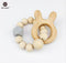 Wooden Baby Bracelet Animal Shaped Jewelry Teething For Baby Organic Wood Silicone Beads Baby Rattle Stroller Accessories Toys