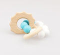 Wooden Baby Bracelet Animal Shaped Jewelry Teething For Baby Organic Wood Silicone Beads Baby Rattle Stroller Accessories Toys