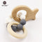 Wooden Baby Bracelet Animal Shaped Jewelry Teething For Baby Organic Wood Silicone Beads Baby Rattle Stroller Accessories Toys