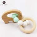 Wooden Baby Bracelet Animal Shaped Jewelry Teething For Baby Organic Wood Silicone Beads Baby Rattle Stroller Accessories Toys-elephant-JadeMoghul Inc.