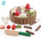 Wooden baby Kitchen Toys pretend play cutting cake Play Food Kids toys Wooden fruit cooking Toy--JadeMoghul Inc.