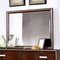 Wooden Beveled Mirror, Brown Cherry-Wall Mirrors-Brown Cherry-Wood-JadeMoghul Inc.