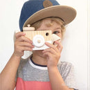 Wooden Camera Cute Mini  Toys Safe Natural for Baby Children Fashion Clothing Accessory Blue Pink White Birthday Christmas Gifts