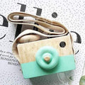 Wooden Camera Cute Mini  Toys Safe Natural for Baby Children Fashion Clothing Accessory Blue Pink White Birthday Christmas Gifts