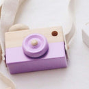 Wooden Camera Cute Mini Toys Safe Natural for Baby Children Fashion Clothing Accessory Blue Pink White Birthday Christmas Gifts-Purple-JadeMoghul Inc.