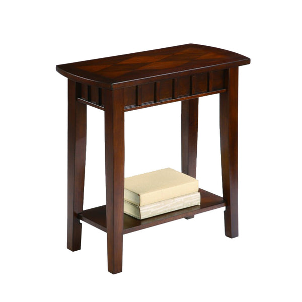 Wooden Chairside Table, Espresso Brown-Side Tables and End Tables-Espresso finish-Wood-JadeMoghul Inc.