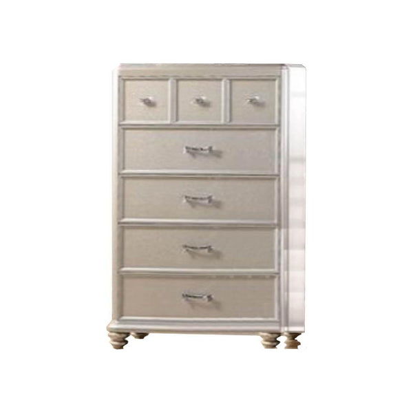 Wooden Chest With Elegant Storage Spaces, Silver-Accent Chests and Cabinets-Silver-Poplar Wood MDF Plywood-JadeMoghul Inc.