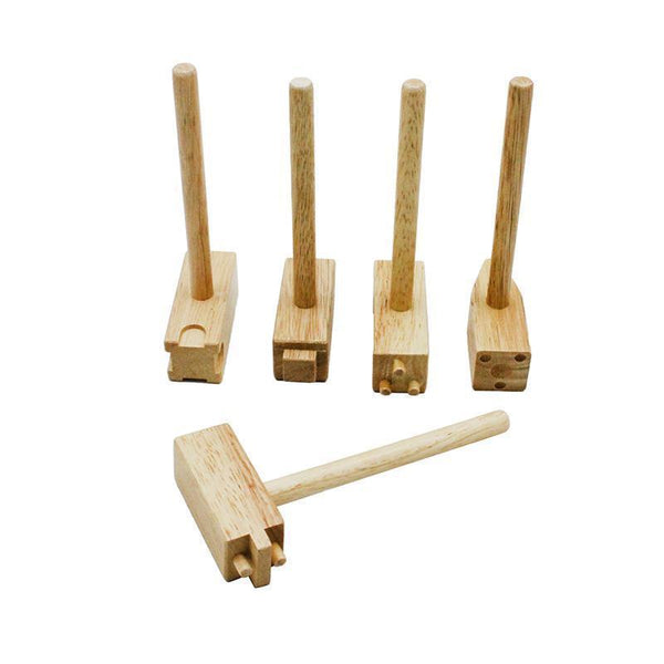 WOODEN CLAY HAMMERS 5/PK-Arts & Crafts-JadeMoghul Inc.