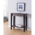 Wooden Console Table With Bottom Shelf, Black And Gray-Console Tables-Black And Gray-Wood-JadeMoghul Inc.