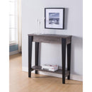 Wooden Console Table With Bottom Shelf, Black And Gray-Console Tables-Black And Gray-Wood-JadeMoghul Inc.