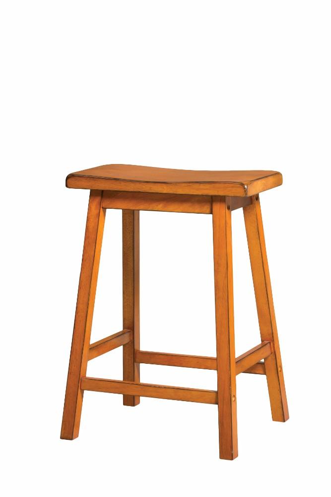 Wooden Counter Height Stool (Set-2), Antique Oak-Accent and Garden Stools-Antiqued Oak-Rbw-JadeMoghul Inc.