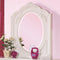 Wooden Decorative Oval Mirror, White-Wall Mirrors-White-MDF-JadeMoghul Inc.