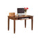 Wooden Desk with Drop Down Keyboard Tray and Turned Legs, Brown-Desks-Brown-Wood-JadeMoghul Inc.