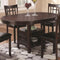 Wooden Dining Table With Storage Compartment, Espresso Brown-Dining Tables-Brown-Wood-JadeMoghul Inc.