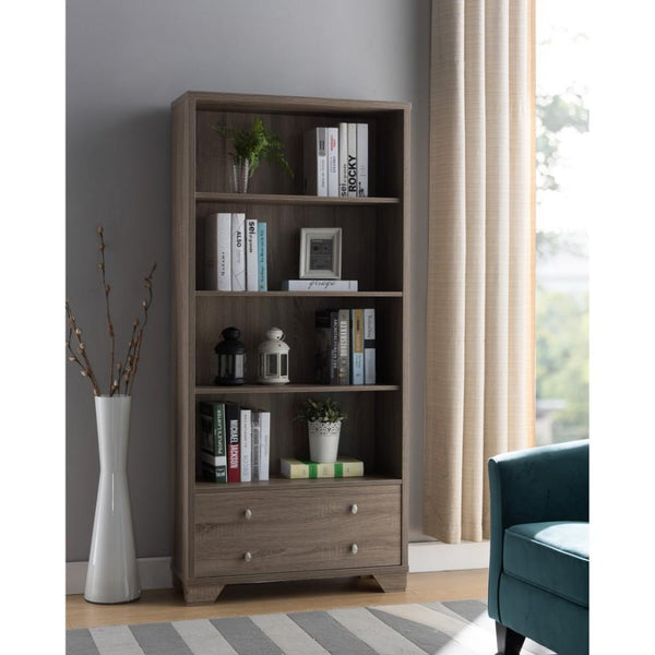 Wooden Display Cabinet, Dark taupe Brown-Cabinets-Brown-MDF Wood-JadeMoghul Inc.