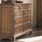 Wooden Dresser with Nine Drawers and Jewelry Tray, Brown-Bedroom Furniture-Brown-Wood Metal-JadeMoghul Inc.