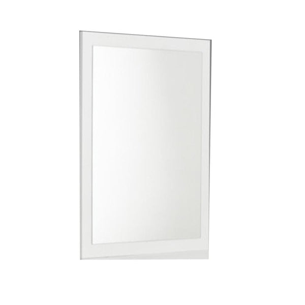 Wooden Framed Mirror in Rectangular Shape, White-Mirrors-White-Mirror Wood-JadeMoghul Inc.