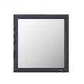 Wooden Framed Mirror In Transitional Style, Smoke Ash Gray-Mirrors-Gray-Mirror Wood-JadeMoghul Inc.