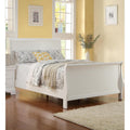 Wooden Full Bed, White-Panel Beds-White-Pine Mdf / Birch Veneer Plywood-JadeMoghul Inc.